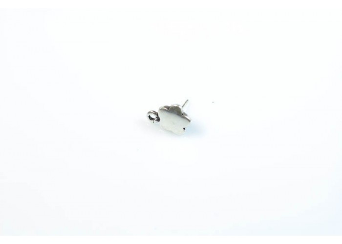 Pendiente flor lisa 10mm