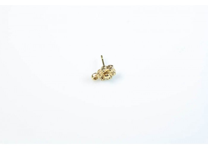 pendiente flor calada 10mm ORO