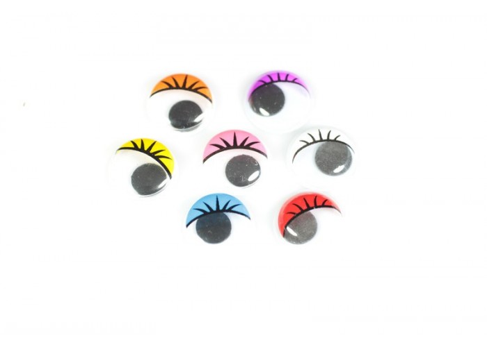 Ojos móviles con pestañas 7...