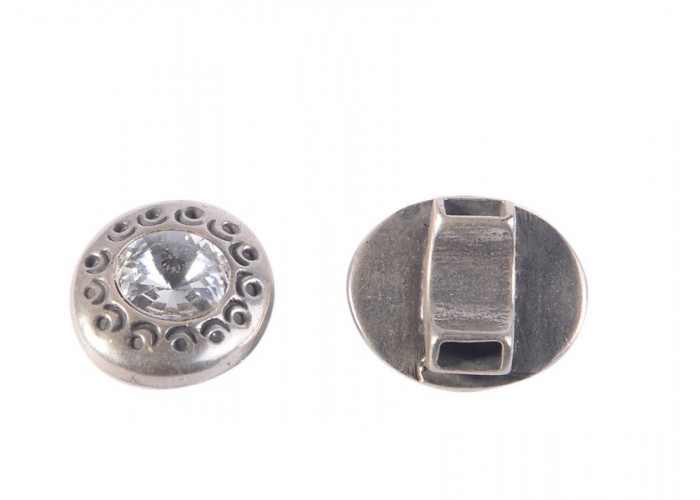 Anillo Zamak baño plata...