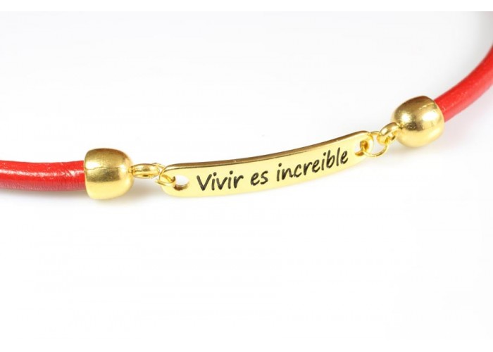 Pulsera frase "vivir es...