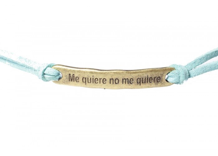 Pulsera frase (Me quiere no...