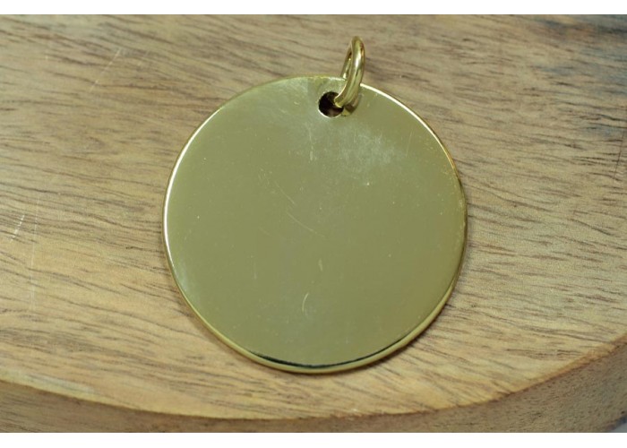 Colgante medalla lisa 35mm ORO