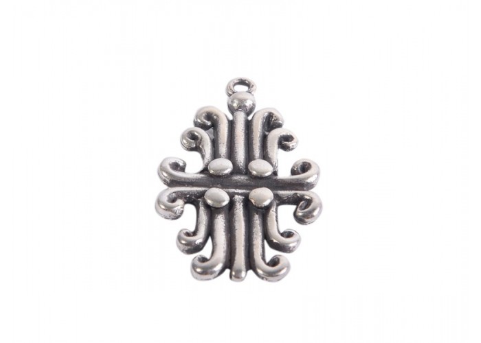 Colgante étnico 53x26mm rulo