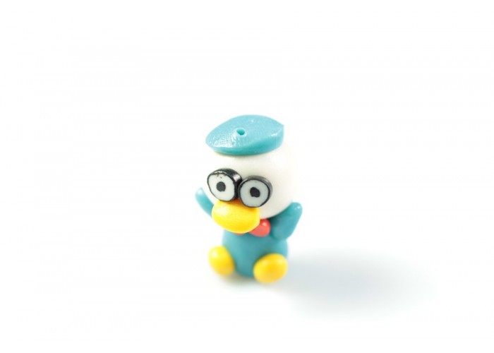 Colgante fimo 3D pato 23mm