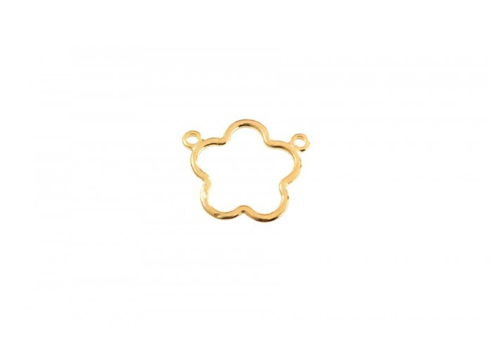 Colgante dos aros flor...