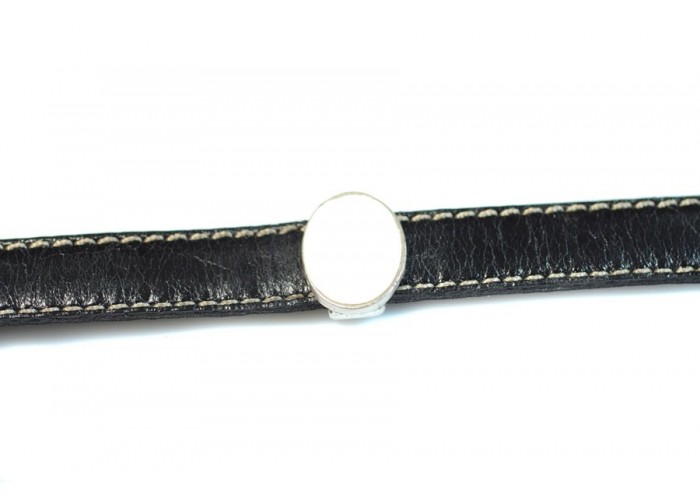 Entrepieza oval 13x2mm blanca