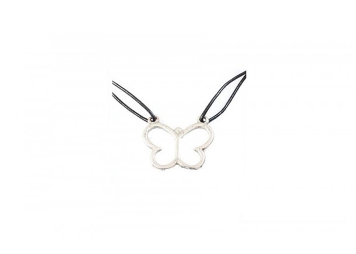 Colgante dos aros mariposa...
