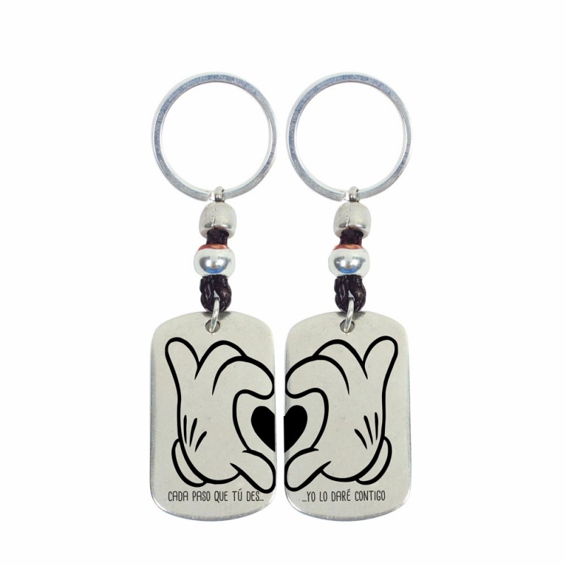 Chapa de llavero doble...