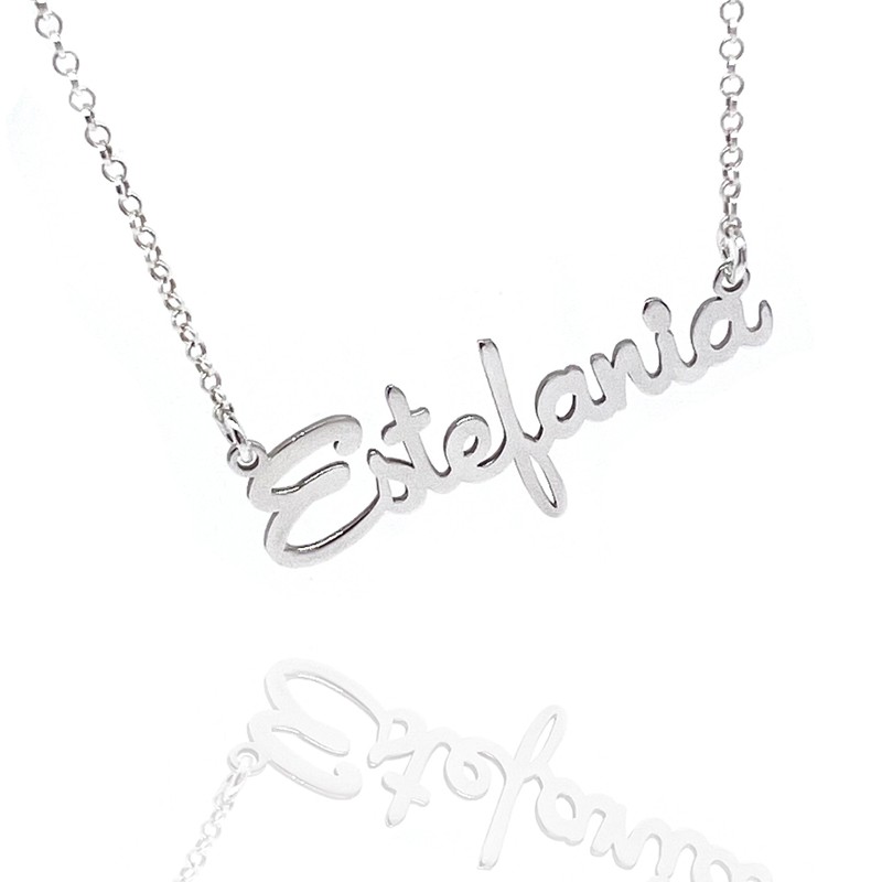 Collar con nombre en Plata...
