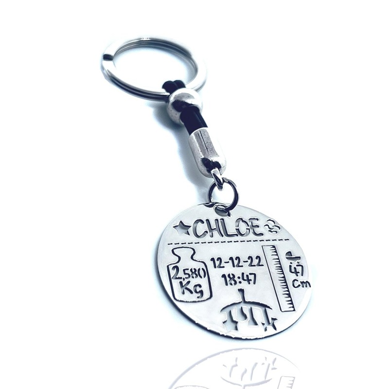 Llavero Natalicio en Plata...