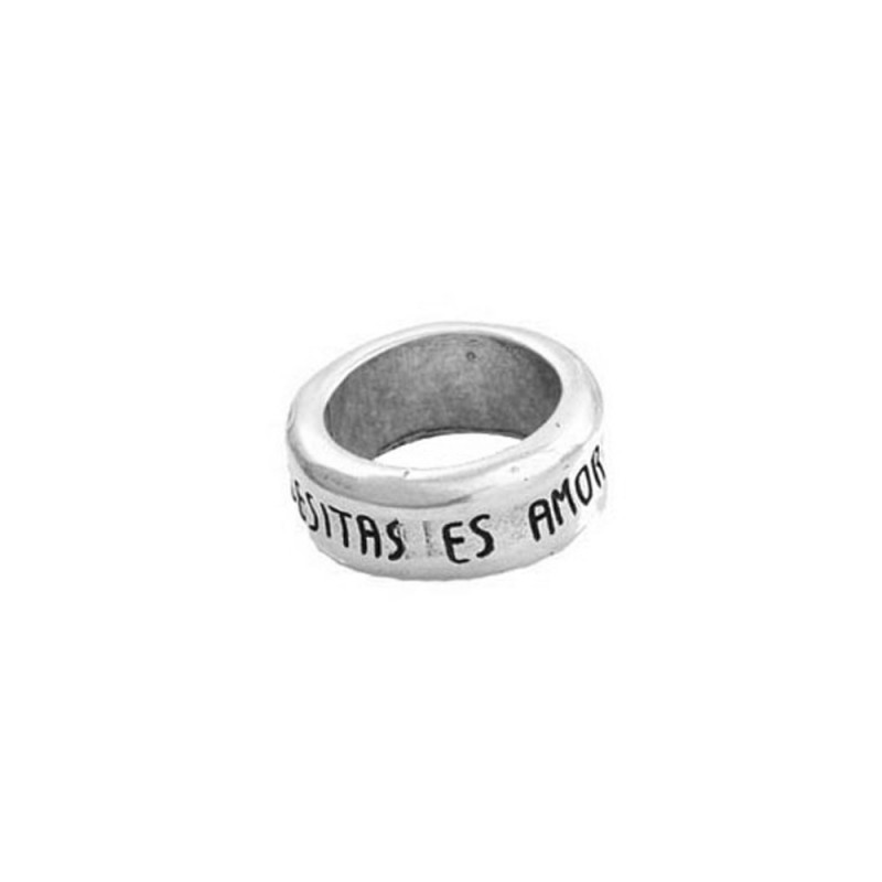 Anillo Zamak baño plata...