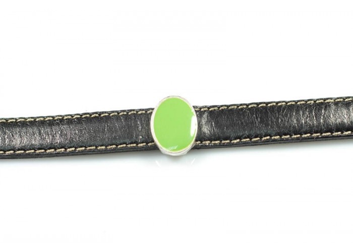 Entrepieza oval 13x2mm verde