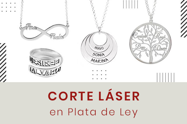 Joyas personalizadas corte láser Plata de Ley